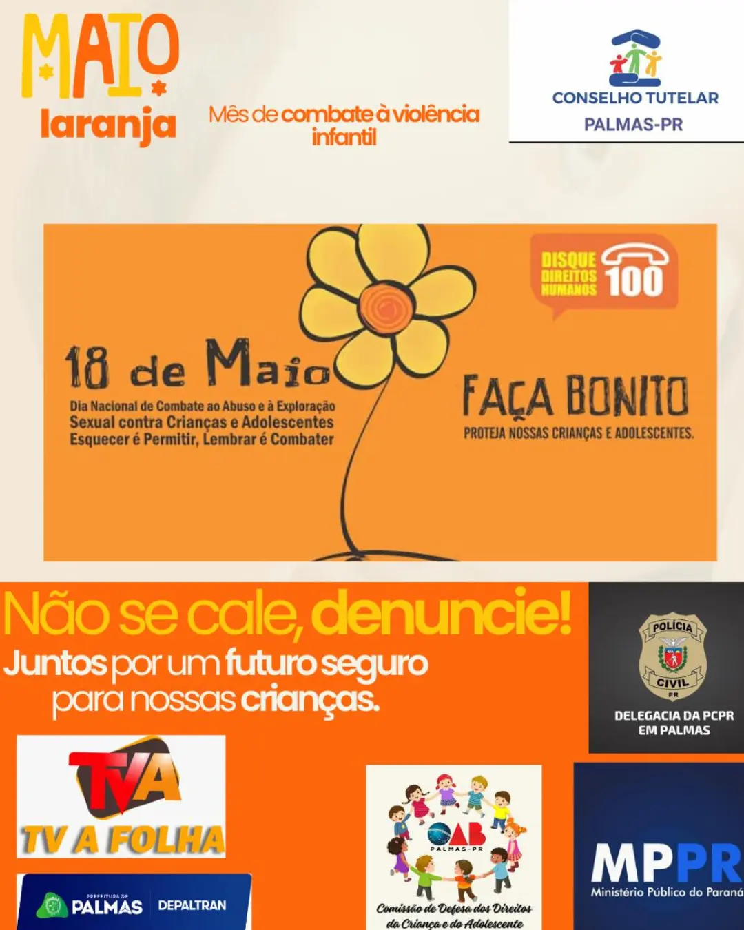 Diga Não à Violência Infantil. Evento acontece dia 27 de Maio