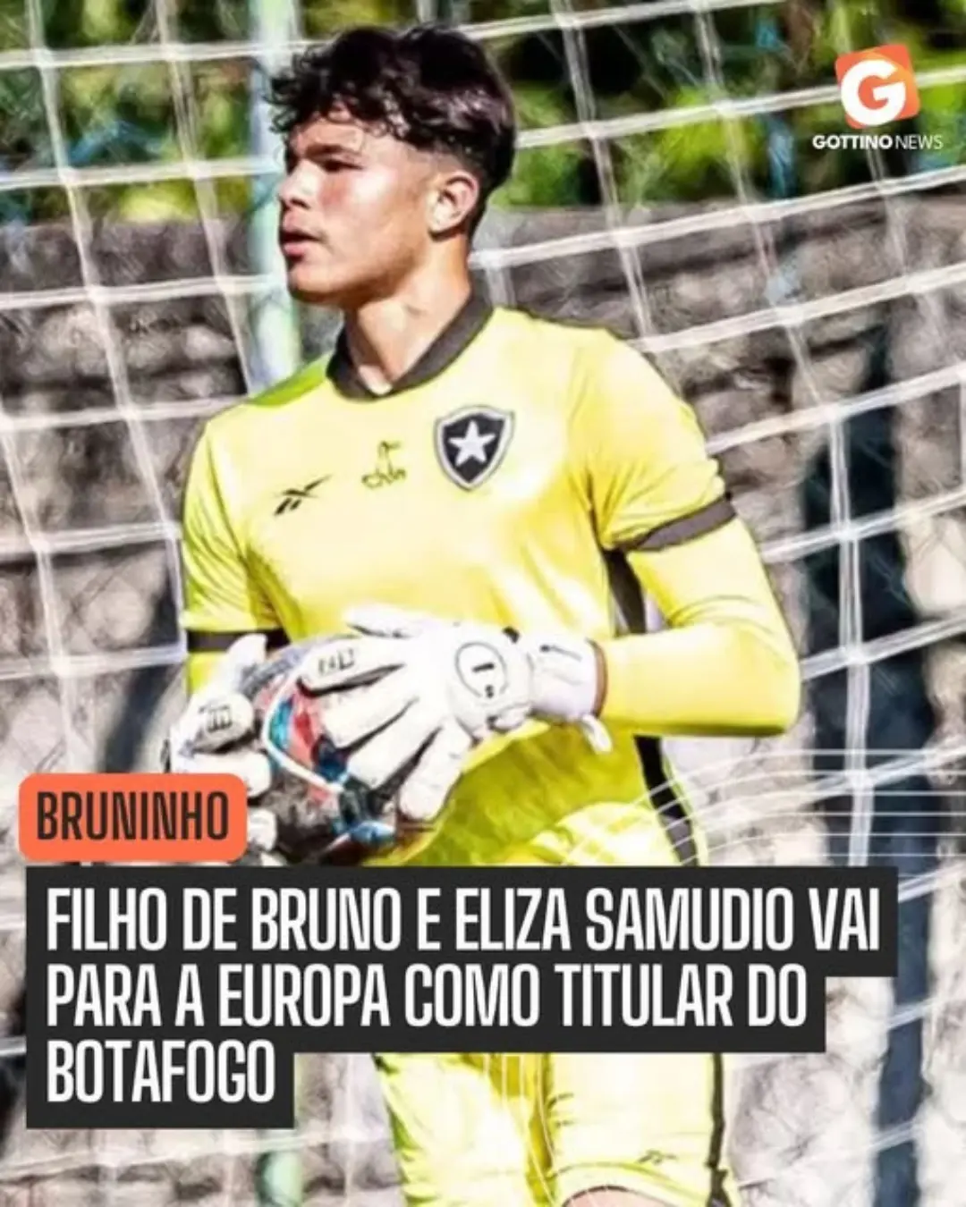 Bruninho Samudio filho e Eliza Samudio e do ex goleiro Bruno seguiu os passos do pai e é titular do sub 15 do Botafogo