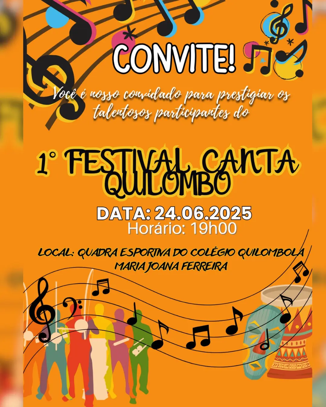 Quadra do Colégio Estadual Quilombola Maria Joana Ferreira será palco da I Edição do Canta Quilombo Quadra do Colégio Estadual Quilombola Maria Joana Ferreira será palco da I Edição do Canta Quilombo
