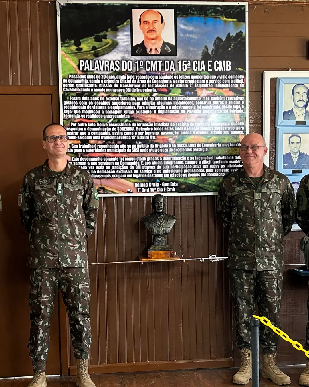 15ª Cia E Cmb Mec comemorou 42 anos com inúmeras homenagens e inauguração do busto do Patrono