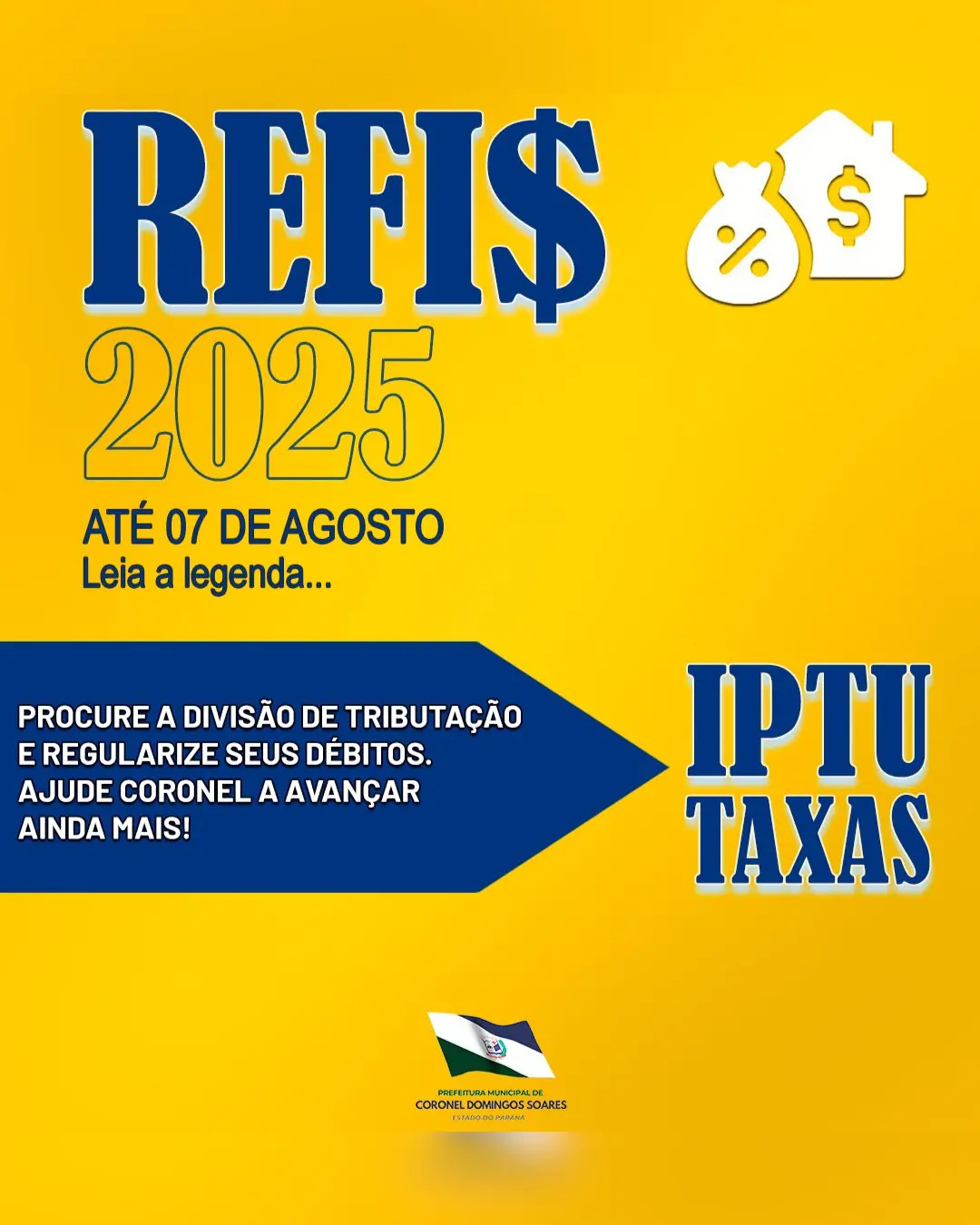 REFIS em CDS se encerra em agosto!